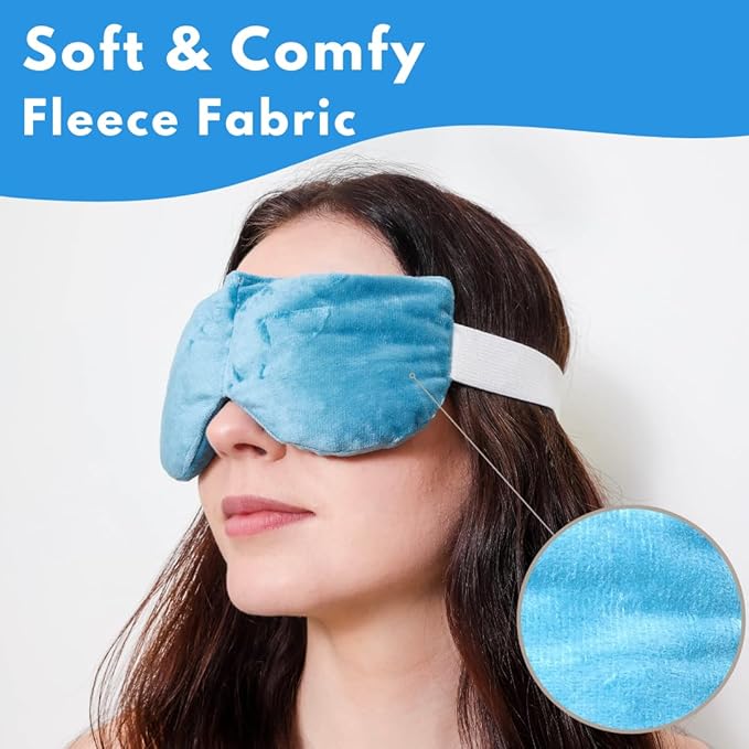 Solayman's Moist Heat Eye Compress | Microwave Activated for Dry, Irritated Eyes - Unscented Blue