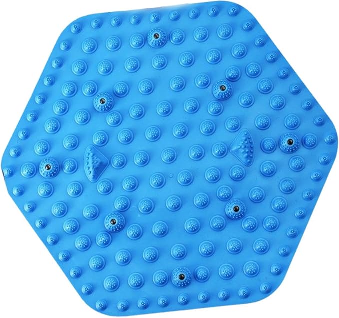 Acupressure Mat for Foot Massage, Foldable Yoga Mat for Living Room And Gym, Hexagon blue