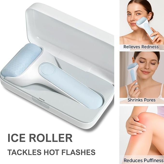 Ice Roller for Face Women with Caryy Case Long Lasting Cold, Effective Reducing Puffiness Under Eyes and Cheeks, Soothing, Ease of Use