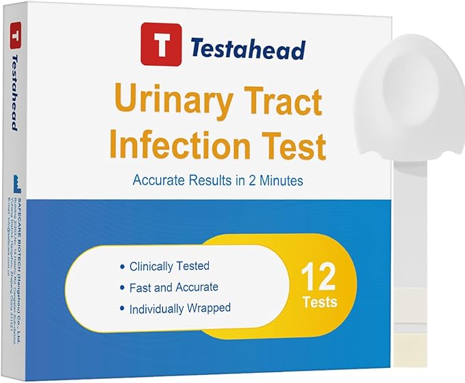 UTI Test Strips for Home Use Detects White Blood Cells and nitrites in Urine 2-Minute Rapid Results Suitable for Women, Men, and Children Urinary Tract Infection Test Strips (12uti)