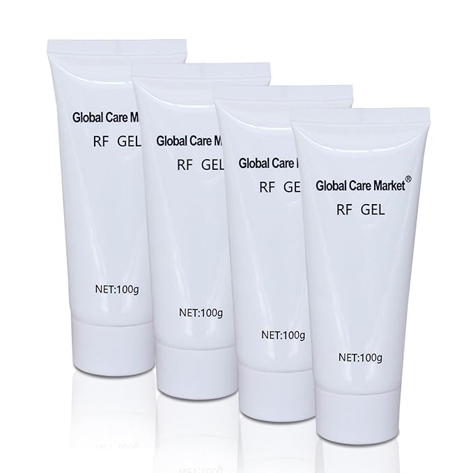 RF Gel 4 Pack-Conductive Gel for Facial Microcurrent, Hydrating Cream for Use With Radio Frequency Face and Body Machines, Skin Cooling Primer for IPL Hair Removals