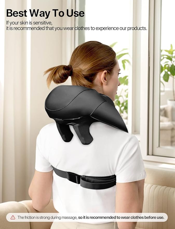 Cordless Shiatsu Neck and Back Massager with Heat, 2500mAh Rechargeable Electric Deep Tissue 3D Kneading Massage Pillow for Shoulder, Leg, Body Muscle Pain Relief, Gifts, for Dad Mom Friends
