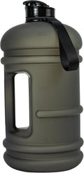 TOOFEEL 1 Gallon Water Bottle - 128 oz With Flip Lid, Measurements Marked, Leak Proof BPA Free Jug for Gym, Sports - Matte Black