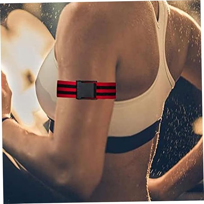 Blood Flow Restriction Bands Adjustable Occlusion Bands Portable Fabric Resistance Bands 4PCS Red Summer Sports Accessories