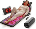 Powermat Full Body Massage Mat with Heat - Shiatsu Back Massager Pad for Bed, Chair & Recliner - Electric Vibrating Heating Pad - Whole Body Massager Mat for Pain Relief - Massage Mattress by Powerfit