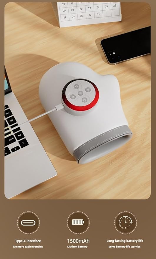 Hand Massager with Heat and Air Pressure – Hand and Finger Massager with Heat and Vibration for Relaxation, Comfort, and Gifts