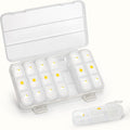 Pill Organizer 3 Times A Day, 7 Day Pill Box Case - Acedada Weekly Travel Pill Container 3X A Day, Large Medicine Dispenser Vitamins Case Supplements Holder Organizer, White