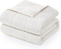 Wemore Minky Dot Weighted Blanket for Adults King Size 25 lbs, Soft Cozy Heavy Blanket for Bed and Couch, Breathable Blanket for All-Season with Glass Beads, White 80 x 87 inches
