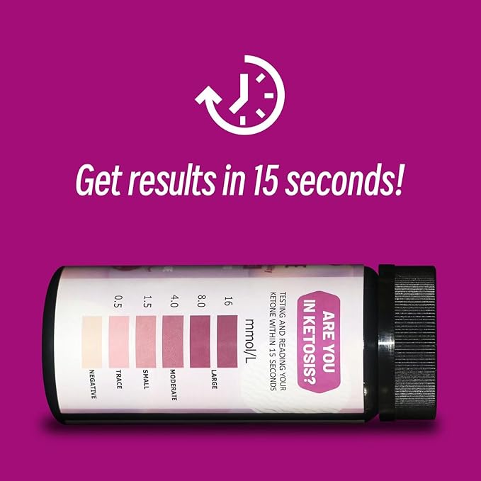 Keto Test Strips 150 Count – Ketone Test Strips for Urine, Ketosis Test Strips, Keto IQ Support, Accurate Urine Test Strips for Ketone Tracking