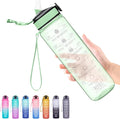 Hyeta 32 oz Water Bottles with Times to Drink and Straw, Motivational Water Bottle with Time Marker, Leakproof, Drinking Sports Water Bottle for Fitness, Gym and Outdoor