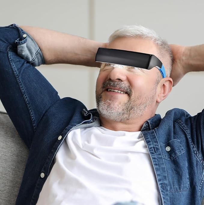 40Hz Light and Sound Therapy Wellness Glasses Device | Wearable Gamma Light and Sound Synchronized Machine for Mental Clarity