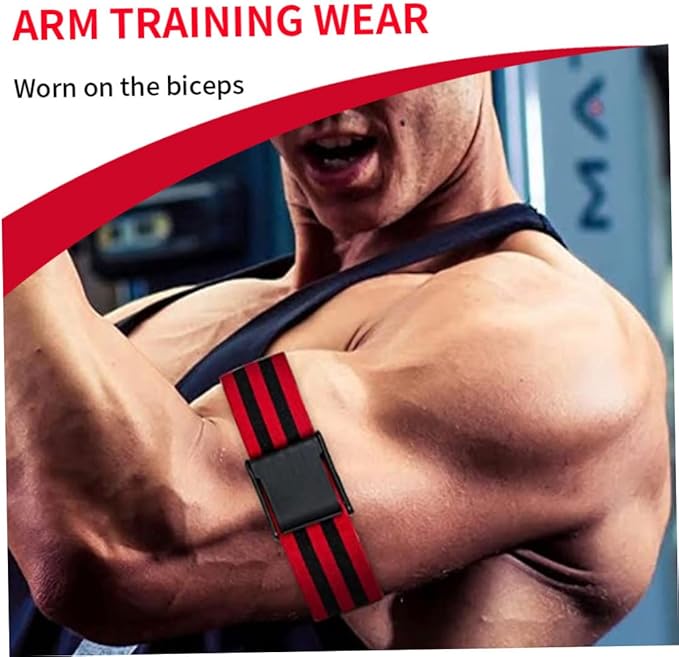 Blood Flow Restriction Bands Adjustable Occlusion Bands Portable Fabric Resistance Bands 4PCS Red Summer Sports Accessories