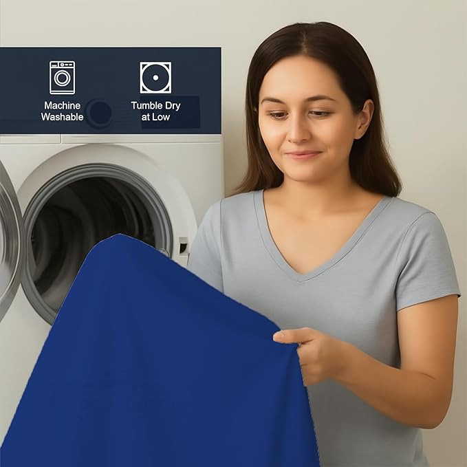 6 Pack Fitted Hospital Bed Sheets - Soft Microfiber Hospital Fitted Sheet - Hospital Bed Fitted Sheets (Royal Blue, 36" x 84" x 12")