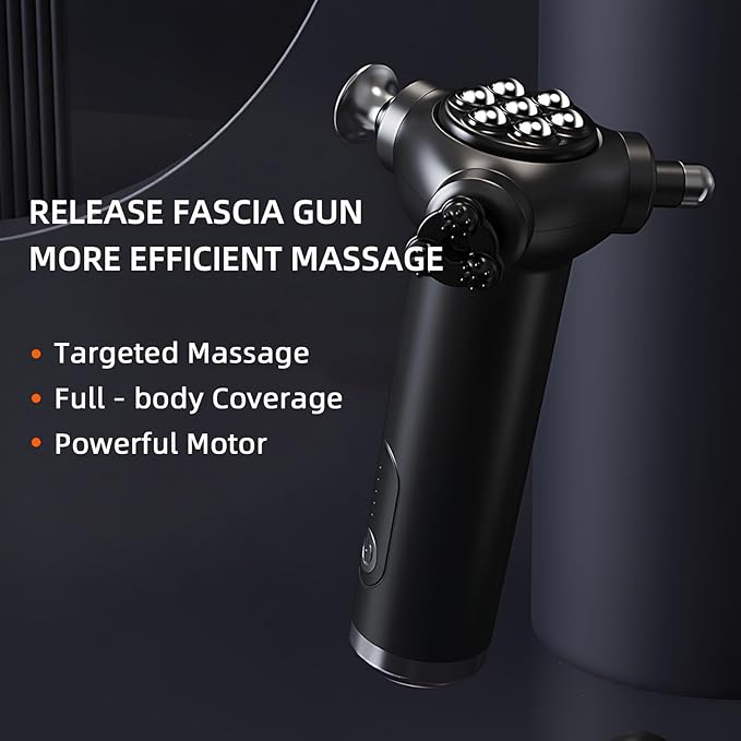 Fast Release Therapy Massager 2025 New - Handheld Deep Tissue Massage Gun, 360° Rotating Bead, 5 Speed Vibrating Muscle Massager for Full Body Relief, Trigger Point Therapy Tool Portable