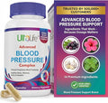ULTALIFE Blood Pressure Supplements - Advanced Blood Pressure Supplement Complex - Hawthorn Berry, Hibiscus, Garlic, Forskolin - 14 Vitamins & Herbs, 30 Day Supply in Veggie Capsules