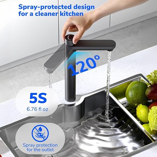 Ecoviva UF 800G 0.01μm Ultra-Filtration Under Sink Water Filter NSF 42/61/372 Standards Tankless Ultra Compact Design, No Electricity & Wastewater, Preserve Beneficial Minerals No TDS Reduction
