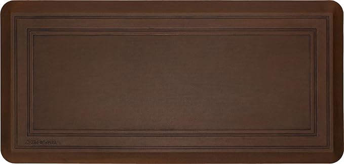 Tempur-Pedic Ultra Comfort Anti-Fatigue Frame Copper 1' 8" x 3' 6" Kitchen Floor Mat Cushioned Ergonomic Standing Desk Mat Waterproof Non-Skid Foam