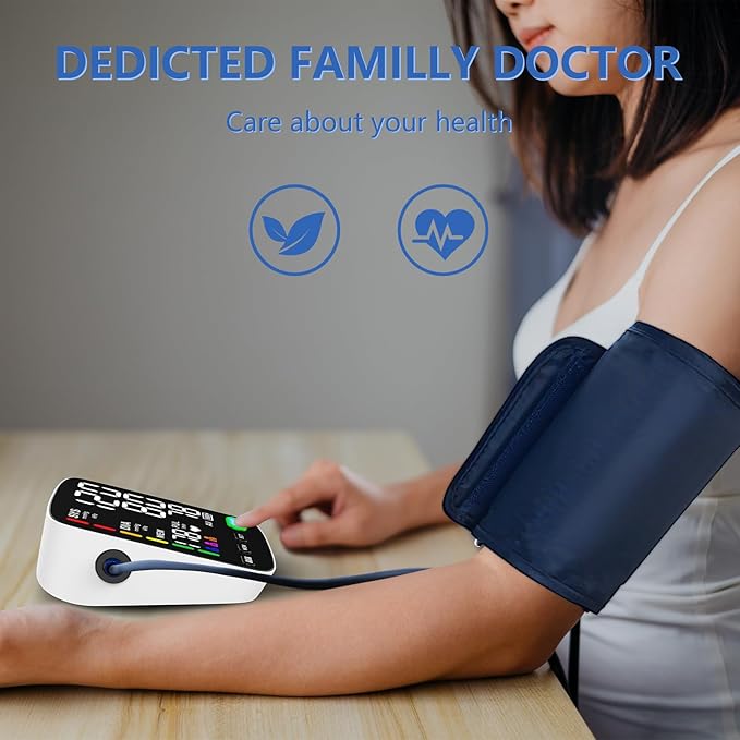 Blood Pressure Monitor for Home Use,Automatic Upper Arm Blood Pressure Machine with 3x199 readout,5.4 inch LED Large Screen,Adjustable Two Cuff 9/17 or 13/21 inches XL Cuff