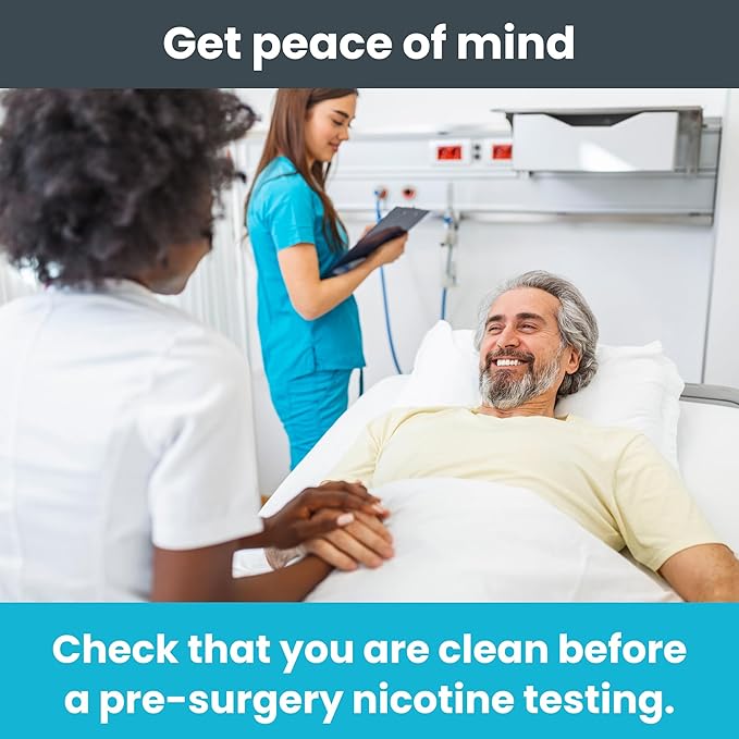 Exploro Nicotine Testing Kit at Home, Cotinine Urine Test, Highly Sensitive Nicotine Test Strips for Urine, Nicotine Test, Accurate Nicotene Test & Vape Test for Cut-Off Level 200 ng/ml (Pack of 25)