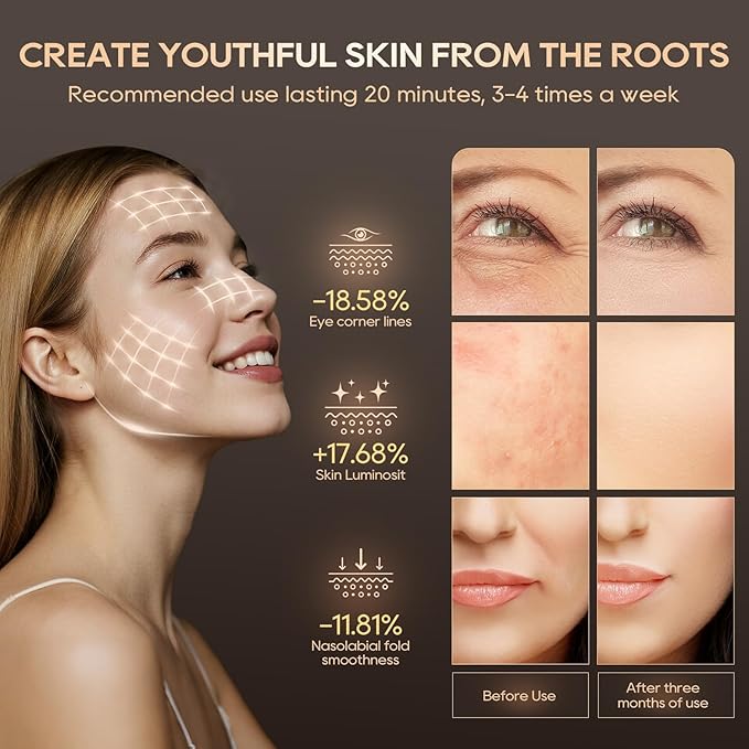 Morfone Red Light Therapy for Face, 4 Modes LED Face Mask Light Therapy with Timing Function, Near-Infrared 850NM Red Light Therapy for Home Use, Gift for Women Girls