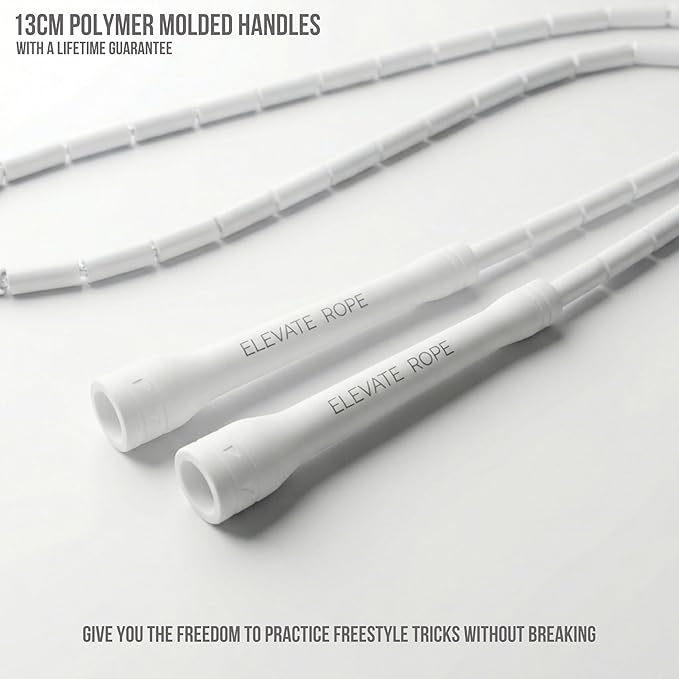 Elevate Rope Professional Beaded Jump Rope - 3m Adjustable, Quality Beads & Poly Cord - For Freestyle, Cardio & Tricks - All Levels & Indoor/Outdoor Use