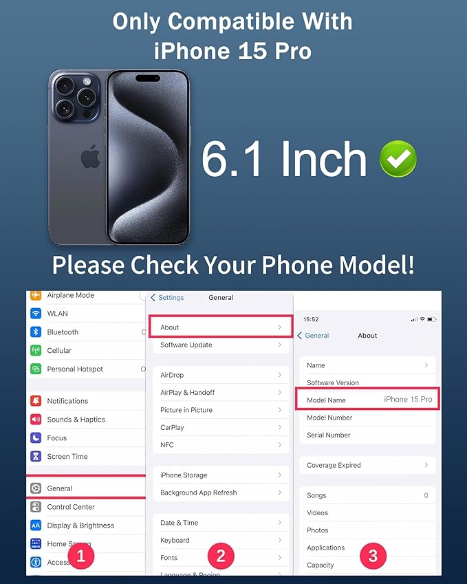 2 Pack for iPhone 15 Pro Privacy Screen Protector Gradient Colorful for iPhone15 Pro Anti-Spy Tempered Glass Full Coverage Anti Bluelight Easy Installation Frame (6.1 inch Blue)
