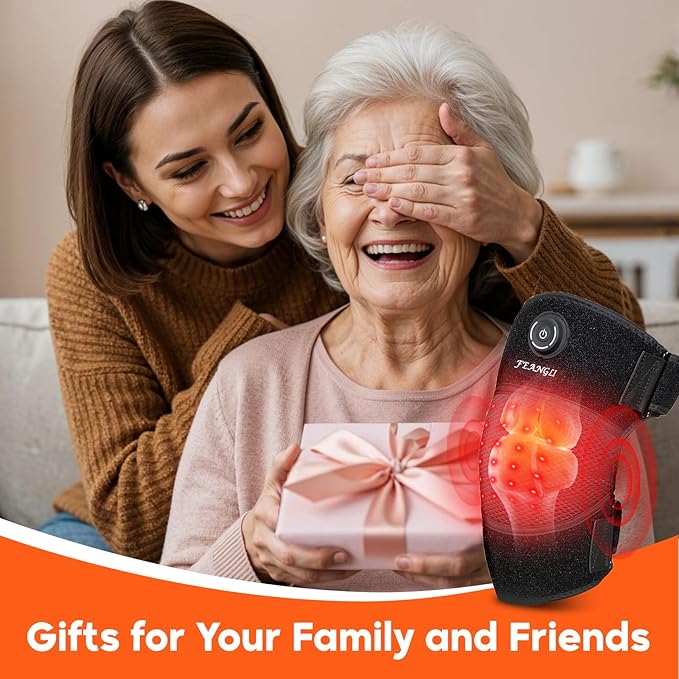Red Light Therapy for Knee Brace, Knee Heating Pad for Pain Relief, Cordless Infrared Light Therapy Knee Wrap, 660nm & 850nm Red for Body/Joint/Shoulder/Elbow, Gifts for Women Men (2 PCS)