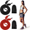 Lewtemi 2 Pcs Flow Rope for Fitness Double Woven Workout Rope Adjustable Length Flow Jump for Working out Men Women Training Exercise Gym Indoor Outdoor Beginner, 9 ft