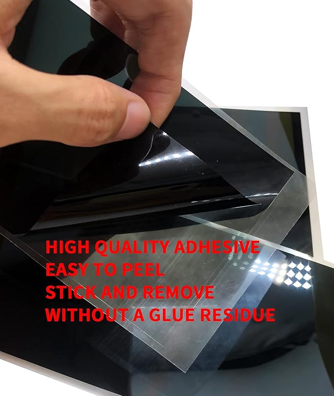 Birllaid Static Clings Dimmer Sheets, 6x3 inch x 3, Light Blocking Stickers for Electronics, Polyethylene Terephthalate, Black, Single Use, Square, Led, Readable