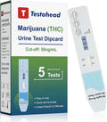 THC Drug Test Kit –5 THC Test Strips for Urine – Fast & Accurate Marijuana Detection for Home or Workplace – Easy to Use, Results in 5 Minutes