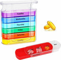Weekly 7 Day Pill Organizer, Travel Pill Box, Pill case, Medicine Organizer, Pill Container, Pillbox 7 Day, Pill Dispenser, Medication Organizer, Pill Organizer Weekly