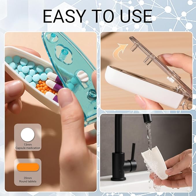 2PCS Pill Popper for Blister Packs, Pill Extractor, Medication Organizer Tool for Easy Medication Access, Ideal for Elderly and Travel Use