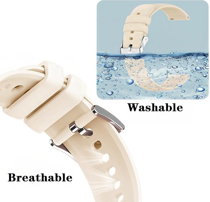 Harikiri 22mm Silicone Bands Compatible with Popglory/Fitpolo/FITVII/Gydom/Woneligo/ENOMIR/TOOBUR/Veryfit/Poounur/RUIMEN,Quick Release Watch Strap for Men Women