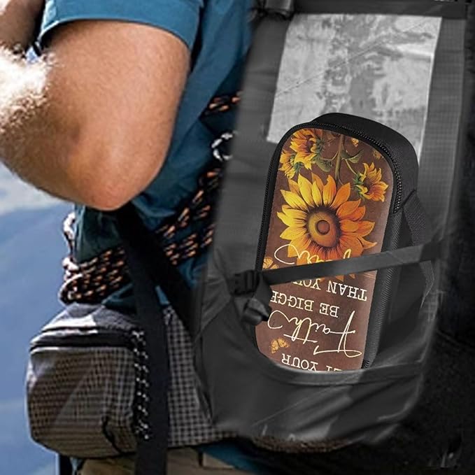 Fall Sunflower Diabetic Supplies Case, Carrying Organizer for Glucose Meter, Lancing Device, Blood Sugar Test Strips, Lancets, Insulin Pens, Alcohol Wipe and Other Diabetes Care Accessories