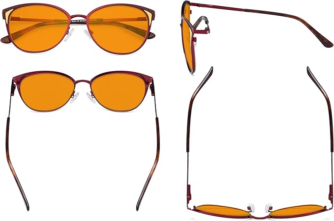 Eyekepper Ladies Blue Light Filter Glasses - Butterfly Design Computer Eyegalsses Women -Transparent Blue Lens