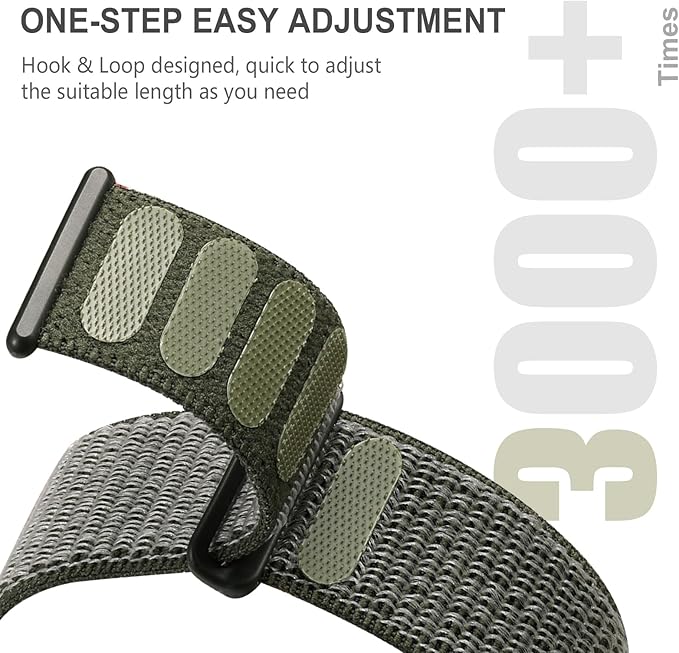 Getino Strap Compatible with Fitbit Versa 3 Versa 4 Bands/Fit bit Sense Sense 2 Band, Soft Nylon Adjustable Braided Sport Straps for Fitbit Versa 4 Sense 2 Bands for Women Men, Space Gray