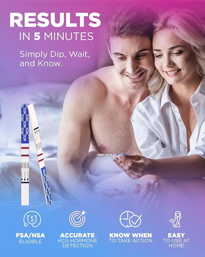 Pelvana HCG Pregnancy Test Strips 40 Count - Accurate Results in 5 Minutes, Easy to Use at Home, Value Pack Ideal for Women Trying to Conceive Naturally & Needing to Test Often - Bulk Pregnancy Tests