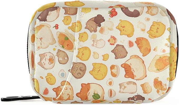 Cute British Shorthair Orange Travel Pill Organizer Weekly Small (Cute) Pill Box 7 Day Pill Case Vitamin Holder Pill Bottle Organizer