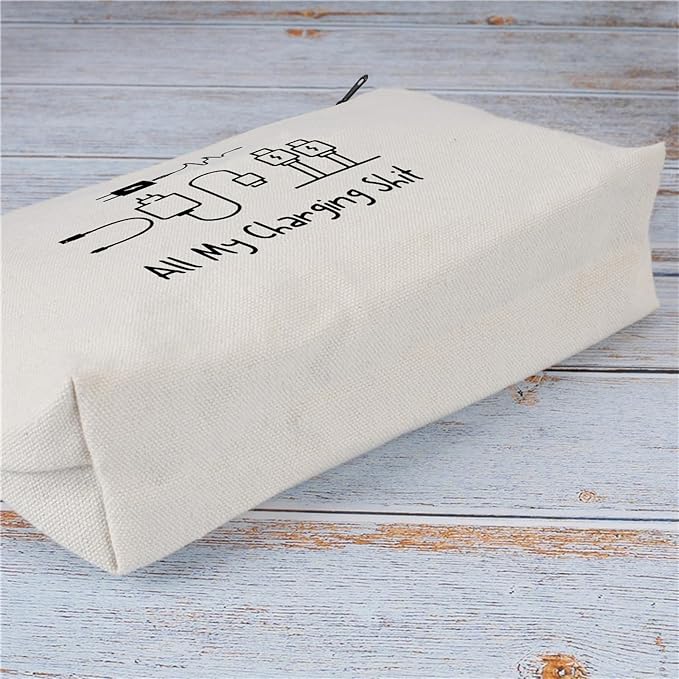 All My Charging shit bag,Fun and versatile bag with charger graphics, teenage boy gift, birthday gifts, travel accessories (Style D)