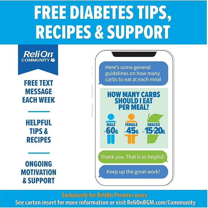 Premier Test Strips 50 Count | Premier Blood Glucose Test Strips | Diabetes Test Strips (50)