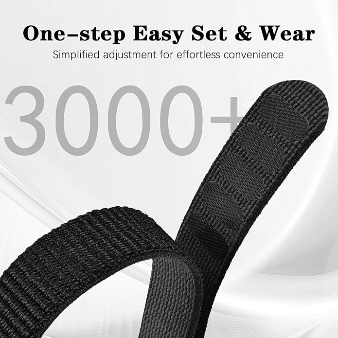 Nylon Loop Band Compatible with Hume Band Replacement, Hook and Loop Breathable Soft Wristband for Hume Strap Health Fitness Tracker Women Men