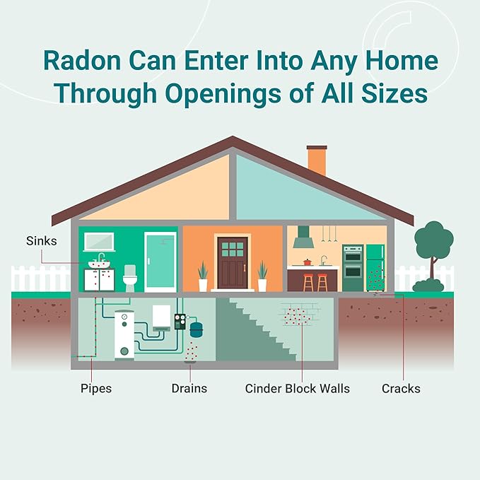 empowerDX Radon Test Kit, EPA Listed, NPPR Certified, Check Radon Gas Levels in Your Home, Results Within 3-5 Days