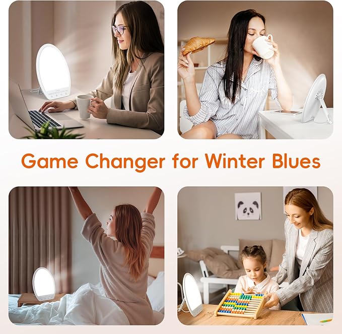 Comfytemp Light Therapy Lamp, Up to 16,000 Lux Sunlight Daylight Lamp with Touch Control, 4 Brightness & 3 Color Temperature, Birthday Gifts for Men Women Her, for Home Office Working Use