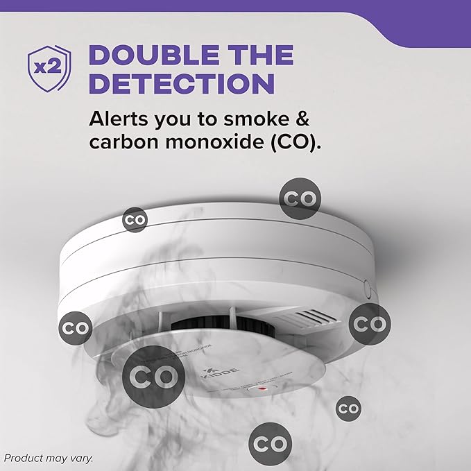 Kidde Smoke and Carbon Monoxide Detector, 10-Year Battery Powered, with Voice Alerts, LED Status Lights, 85 dB Alarm, 5 inches, 30CUD10-V, 3 Pack