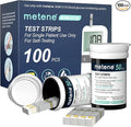 Metene AGM-513S Test Strips for Diabetes, 100 Count Blood Glucose Test Strips, Use with Metene AGM-513S Blood Glucose Monitoring System Only (No Monitor)
