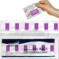 Mansung M 600 Bags/Purple, Heat Seal Pill Bags, Suite, Sorter Organizer for Medication, Food Safe, BPA Free Heat Seal Bag pouche Pack Organizer Dispenser kit Daily Blister Packs Use with Tray, AM PM