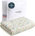 YnM 20lbs Weighted Blanket for Adults, Cooling Nylon/PE Heavy Bed Throw Blanket with Cooling Glass Beads for All Season Use, Ideal for ~190lbs (60x80 Inches, Queen, Jungle Bloom)