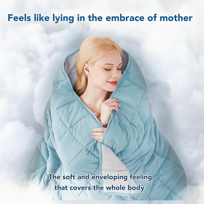 Topcee Weighted Blanket for Adults (20 lbs, 60" x 80") Queen Size Soft Cooling Heavy Blanket Sleeping, Apply to 190-210 lbs Body, Thick Breathable Blanket with Glass Bead, Easy Care