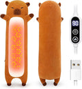 Capybara Heating Pad-USB Heated Plush Stuffed Animals for Period Cramps and Menstrual Pain Relief,20” Portable Electric Heating Pad,Built-Pocket Plushie for Women Mom Girls Birthday Gifts
