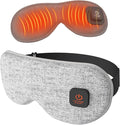 Cordless Heated Eye Masks for Dry Eyes|Eyes Fatigue|Warm Eye Compress and Improved Sleep,Buit-in 1000mAh Battery, 3-Speed Temperature,Detachable Cleaning,Replaceable Shell,Gift(Grey)